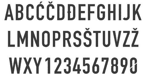 Izgled i oblik latinicnih slova na tablicama